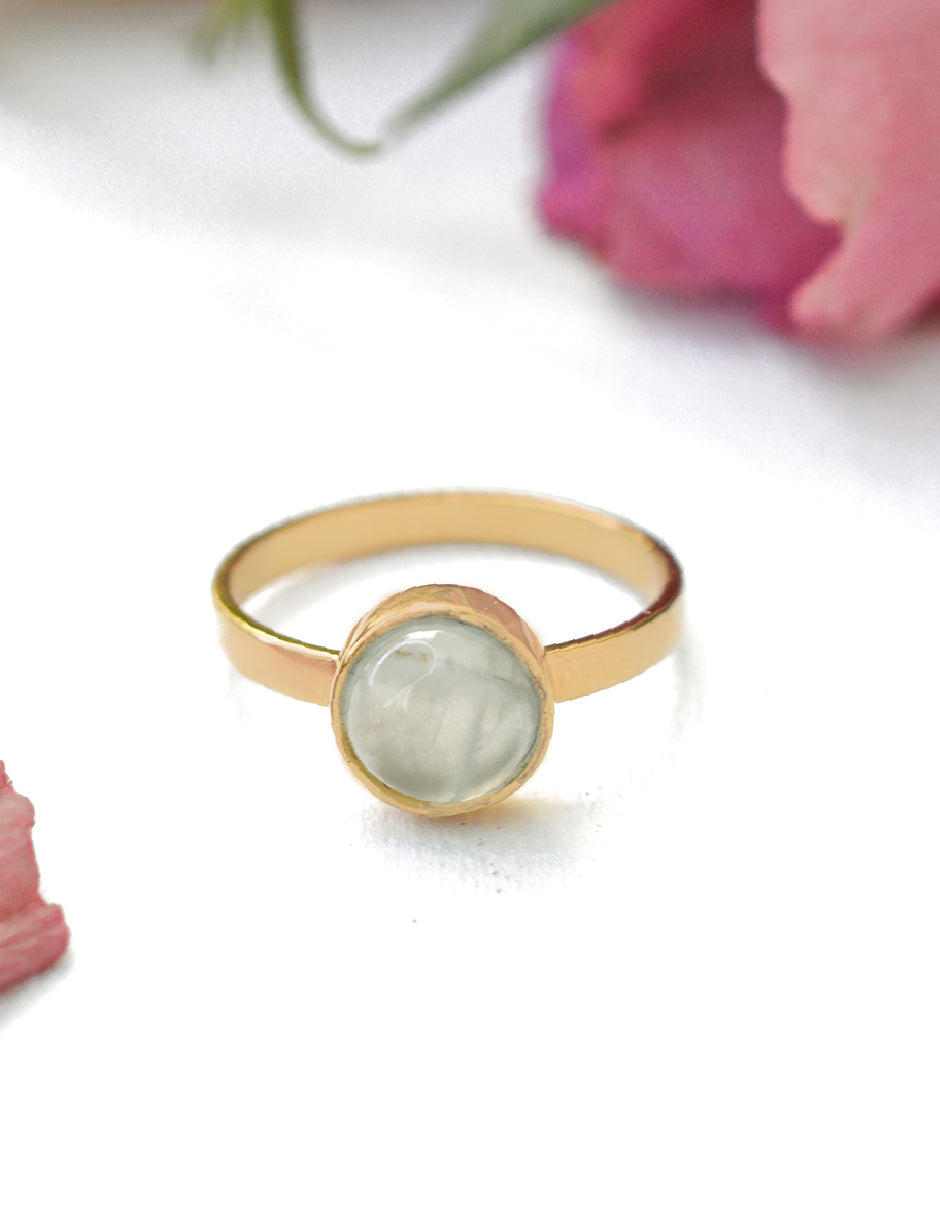 anillo aguamarina plata