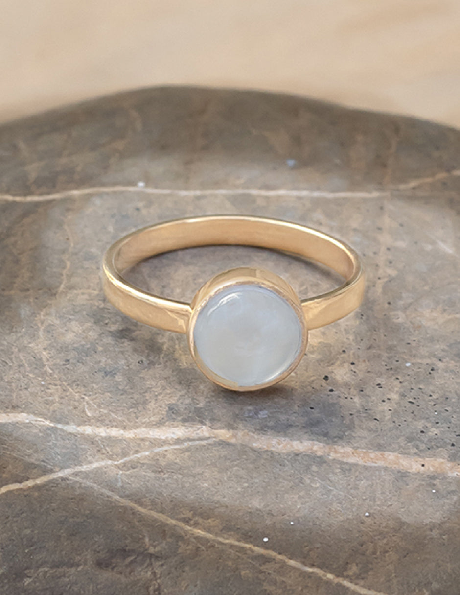 anillo de aguamarina oro