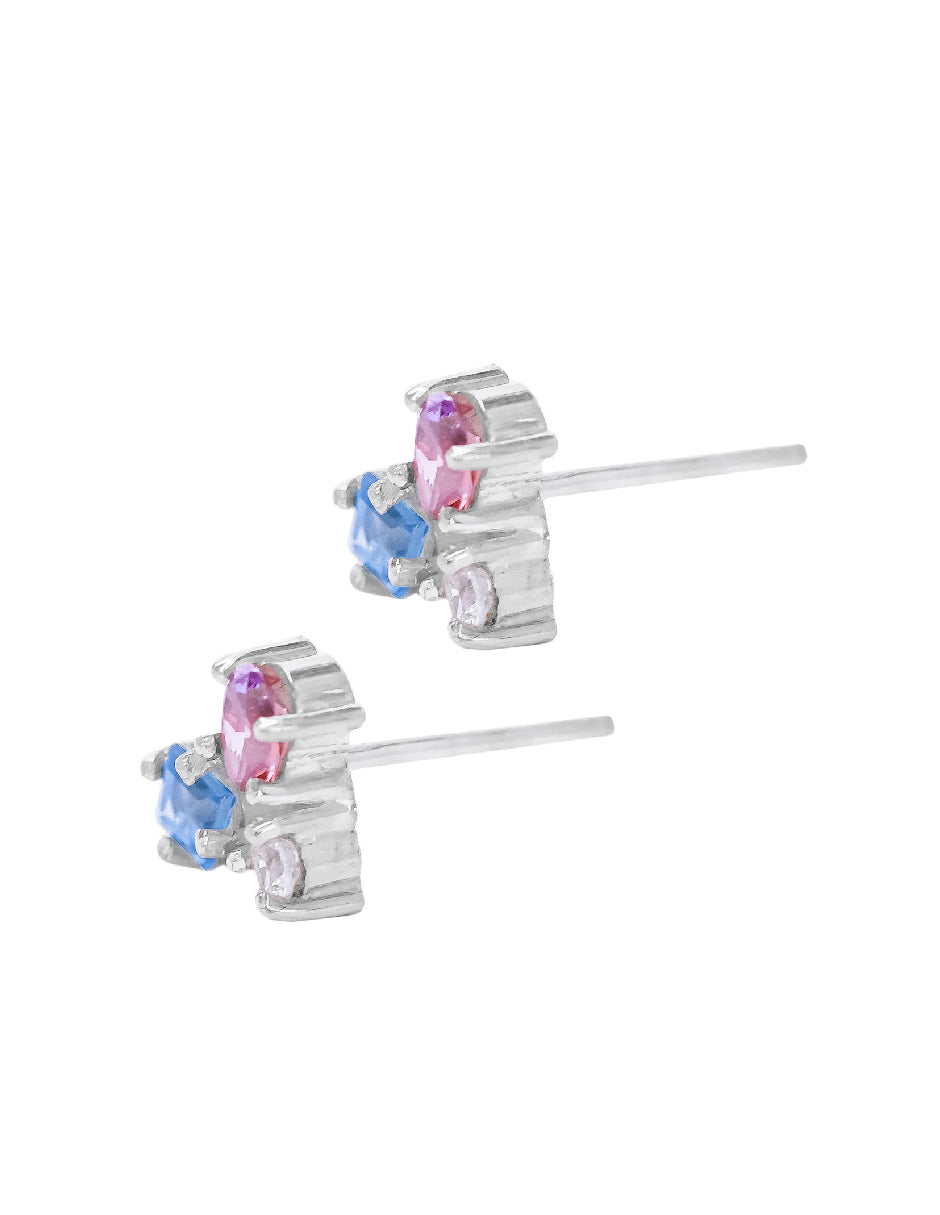 Aretes piedras naturales Space Plata .925