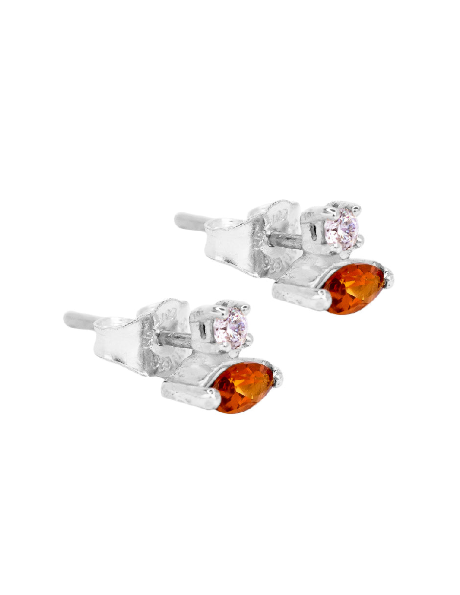 Aretes piedras naturales Adara mini Plata .925