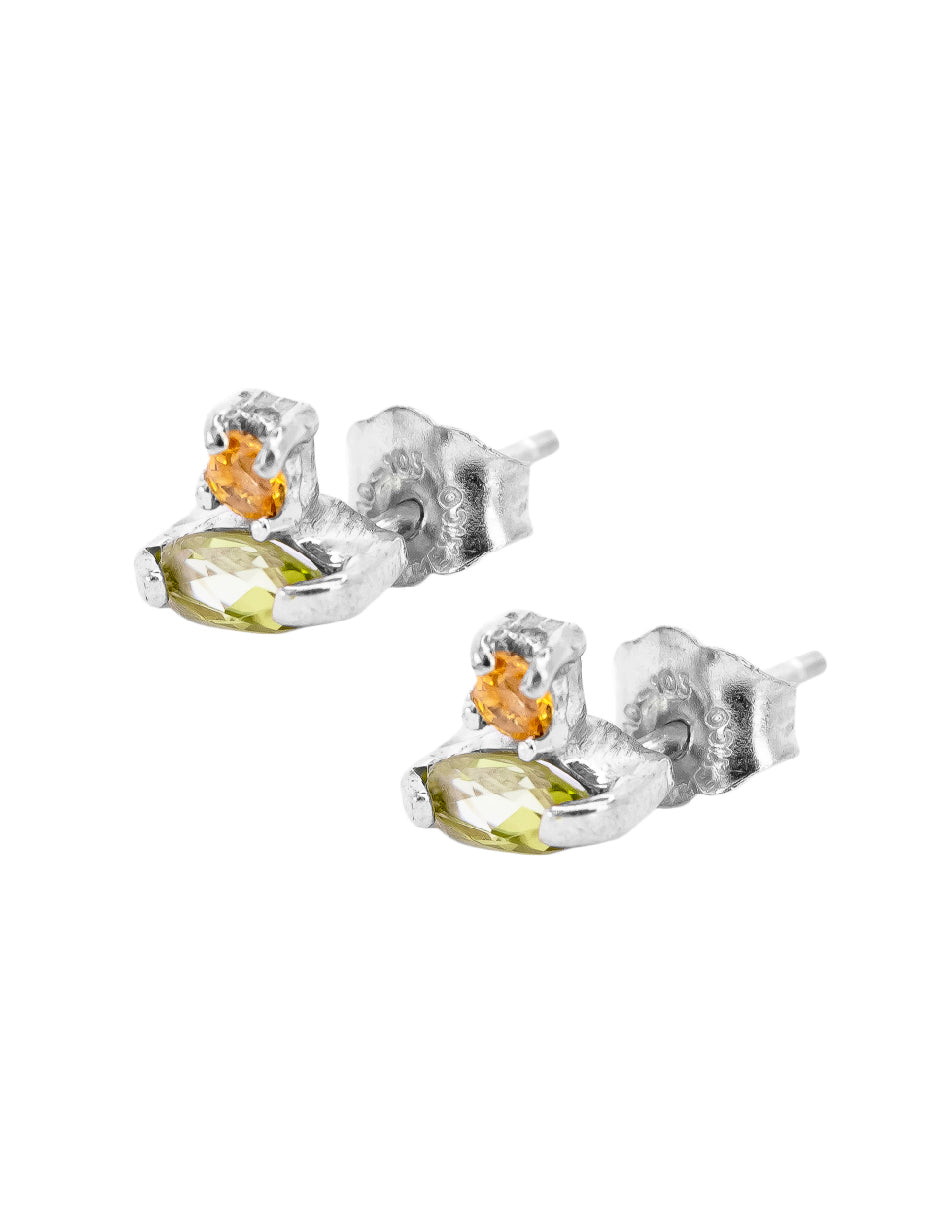 Aretes piedras naturales Adara mini Plata .925