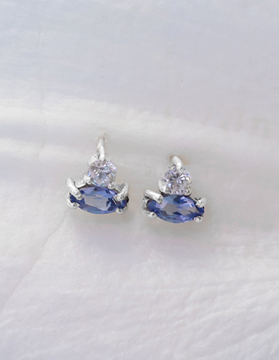 Aretes piedras naturales Adara mini Plata .925