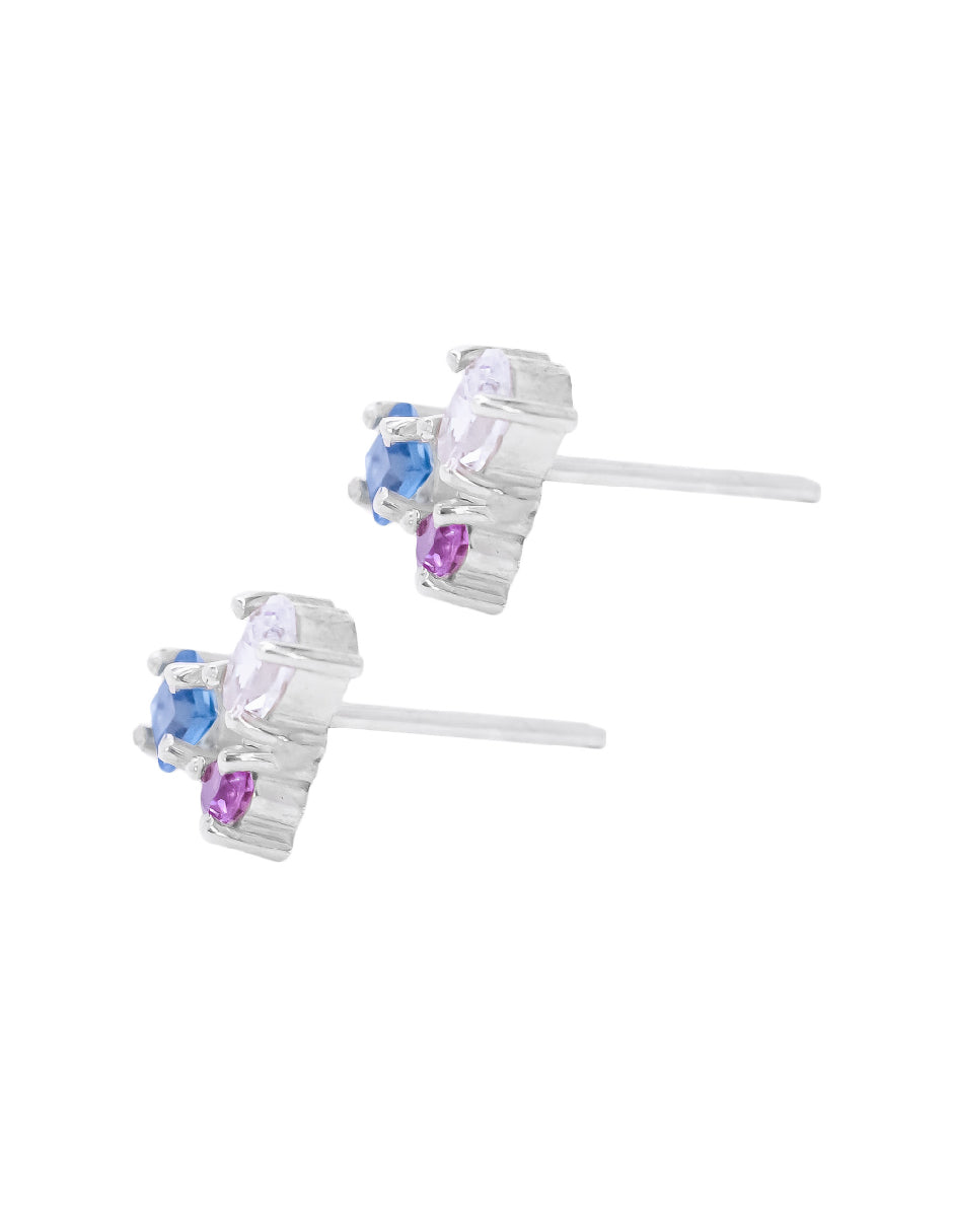 Aretes piedras naturales Space Plata .925