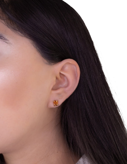 Aretes dobles piedras naturales Celine Plata .925