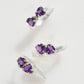 Anillo corazones amatistas Aimi Plata .925