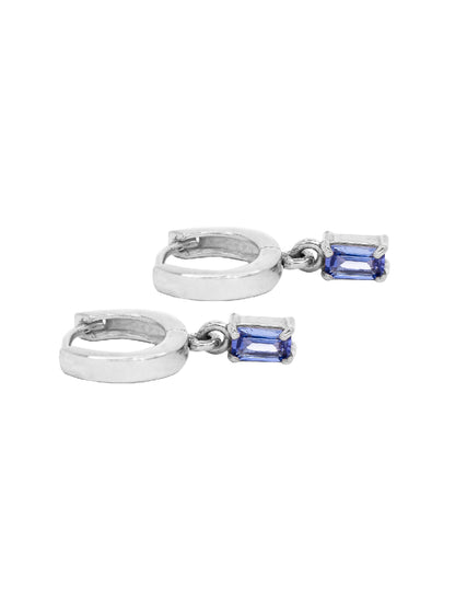 Aretes Carlota mini con octagonal Plata .925