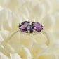 Anillo corazones amatistas Aimi Plata .925