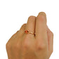Anillo citrino Citrinus Plata .925 con Chapa de Oro 14k