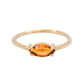 Anillo citrino Citrinus Plata .925 con Chapa de Oro 14k