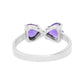Anillo corazones amatistas Aimi Plata .925