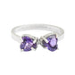 Anillo corazones amatistas Aimi Plata .925