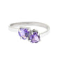 Anillo corazones amatistas Aimi Plata .925