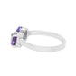 Anillo corazones amatistas Aimi Plata .925