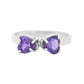 Anillo corazones amatistas Aimi Plata .925