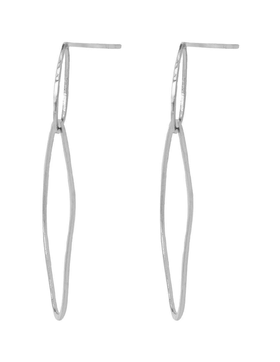 Aretes orgánicos Aldora Plata .925