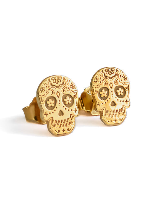 Aretes calavera Yayahuic Plata .925