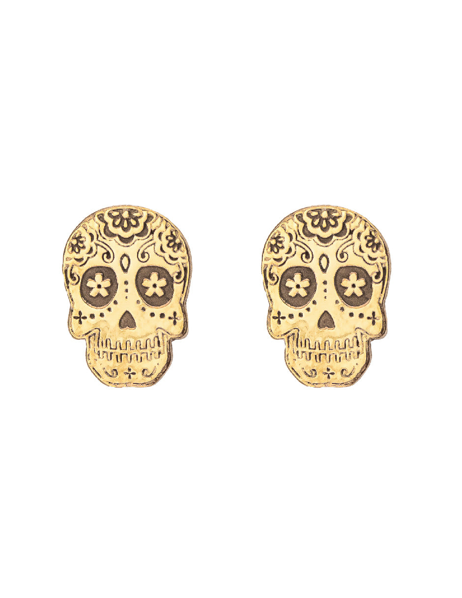 Aretes calavera Yayahuic Plata .925