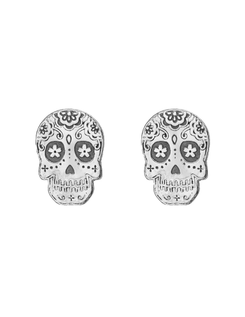 Aretes calavera Yayahuic Plata .925