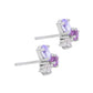 Aretes piedras naturales Space Plata .925