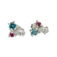 Aretes piedras naturales Space Plata .925