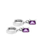 Aretes Carlota mini con octagonal Plata .925