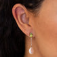 Aretes perla orgánica y piedras naturales Irina Plata .925