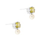 Aretes peridoto y perla Perina Plata .925