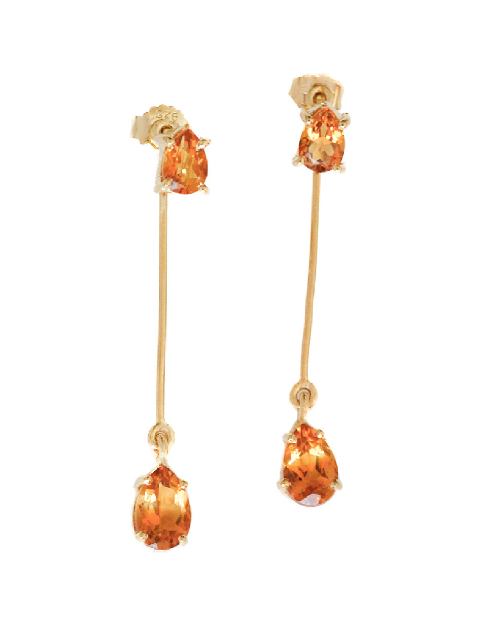 Aretes dobles piedras naturales Celine Plata .925