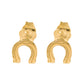Aretes herradura  mini Asher Plata .925