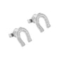 Aretes herradura  mini Asher Plata .925