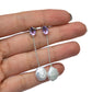 Aretes perla orgánica y piedras naturales Irina Plata .925