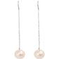 Aretes largos perla orgánica Clara Plata .925