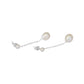Aretes largos perla orgánica Clío Plata .925