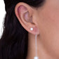 Aretes largos perla orgánica Clara Plata .925