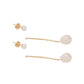Aretes largos perla orgánica Clío Plata .925