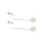 Aretes largos perla orgánica Clío Plata .925