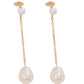 Aretes largos perla orgánica Clío Plata .925