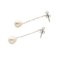 Aretes largos perla orgánica Clío Plata .925