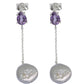 Aretes perla orgánica y piedras naturales Irina Plata .925
