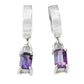 Aretes Carlota mini con octagonal Plata .925