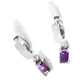 Aretes Carlota mini con octagonal Plata .925