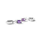 Aretes Carlota mini con octagonal Plata .925
