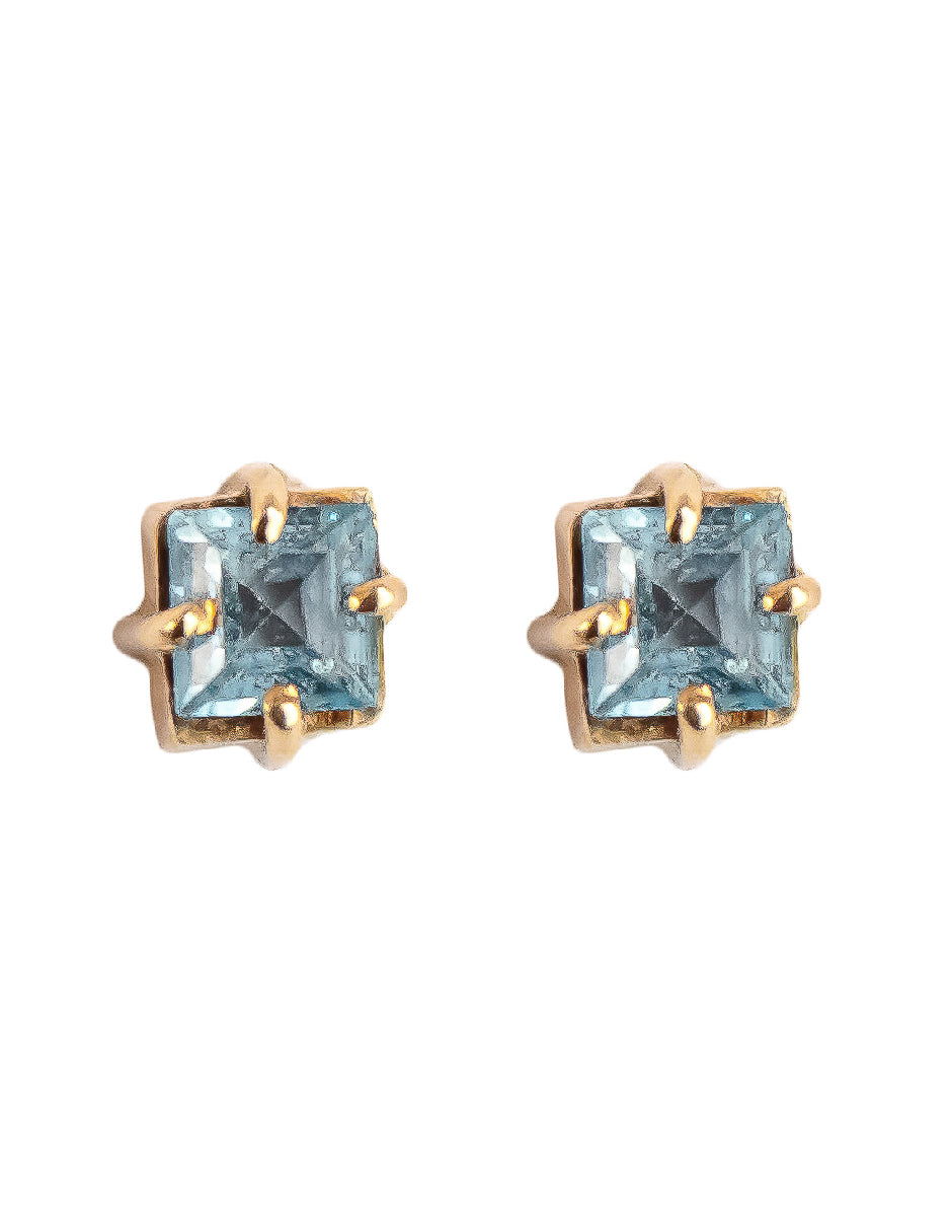 Aretes topacios Atasi en oro de 14 k.