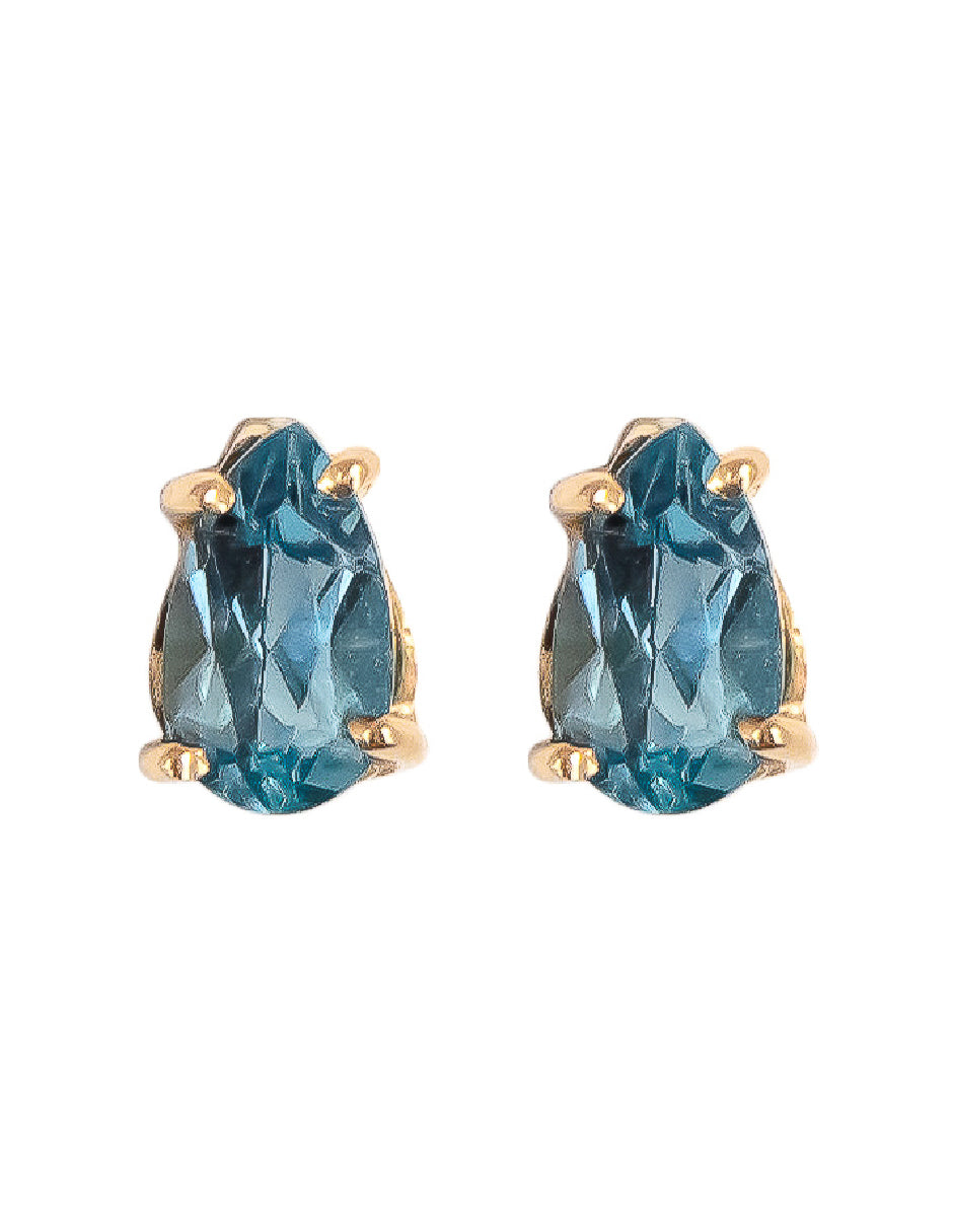 Aretes topacios Atasi en oro de 14 k.