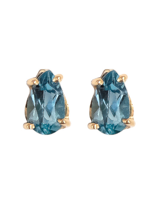Aretes topacios Atasi en oro de 14 k.
