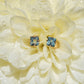 Aretes topacios Atasi en oro de 14 k.