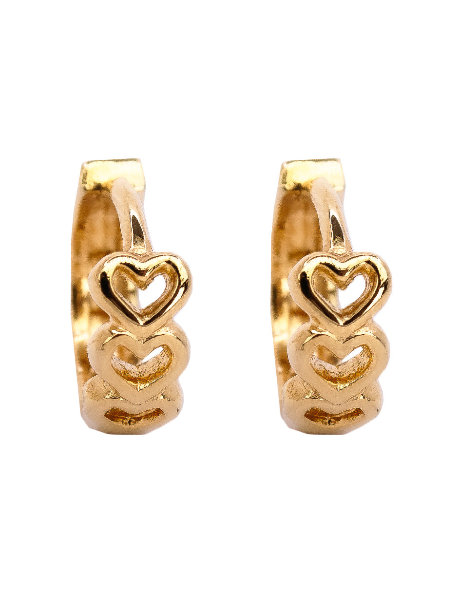 Aretes corazones Heart Plata .925