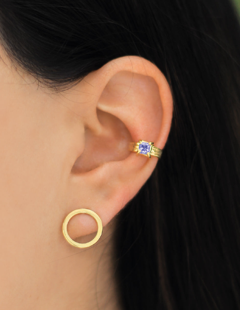 Ear cuff Nina con piedra Plata .925