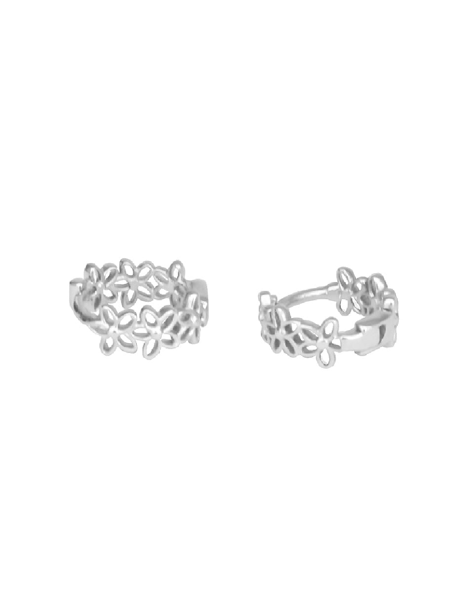 Aretes flores Flora Plata .925