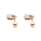 Aretes Cuarzo Blanco Lai Oro 14 K